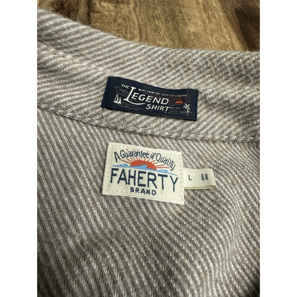 Faherty Legend Sweater Shirt Men's Large Button Up - Picture 2 of 9